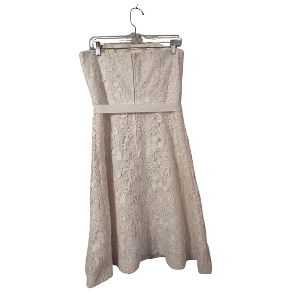 Lilly‎ Pulitzer Sienna Strapless Lace Dress  Ribbon Belt Party Wedding Size 8 - Picture 2 of 5